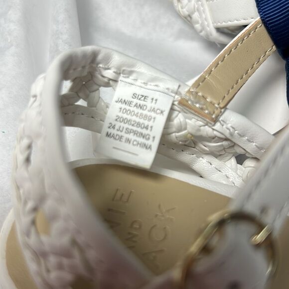 Janie and Jack 100048891 Girls white Woven Sandal NWT - Picture 5 of 11